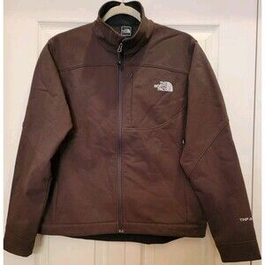The North Face Bionic Apex Softshell Womens Medium Full Zip Jacket Fleece Brown